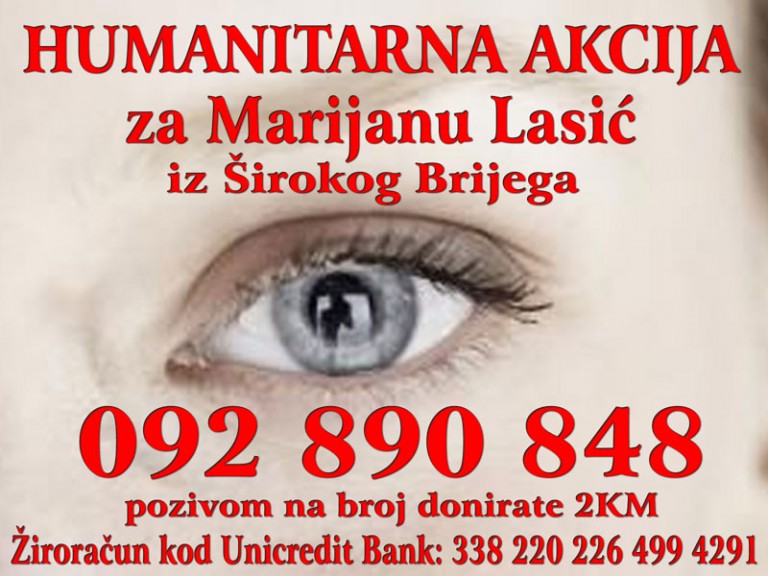 Naša sugrađanka Marija Lasić treba pomoć sviju nas, budimo dio humanog tima!