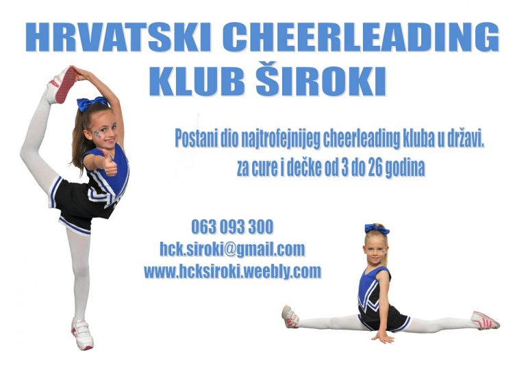 Hrvatski cheerleading klub Široki vrši upis novih članova