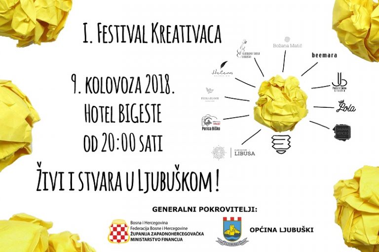 NAJAVA: I.Festival kreativaca „Živi i stvara u Ljubuškom“