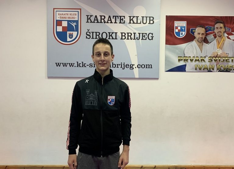 Luka Kvesić predstavlja karate reprezentaciju Hrvatske na Balkanskom prvenstvu u Sloveniji