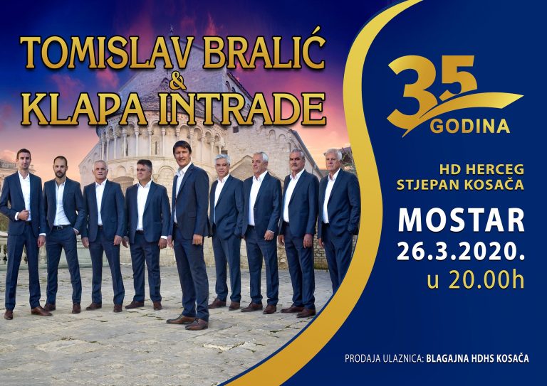 Povodom 35. godišnjice postojanja Klapa Intrade ponovno u Mostaru!